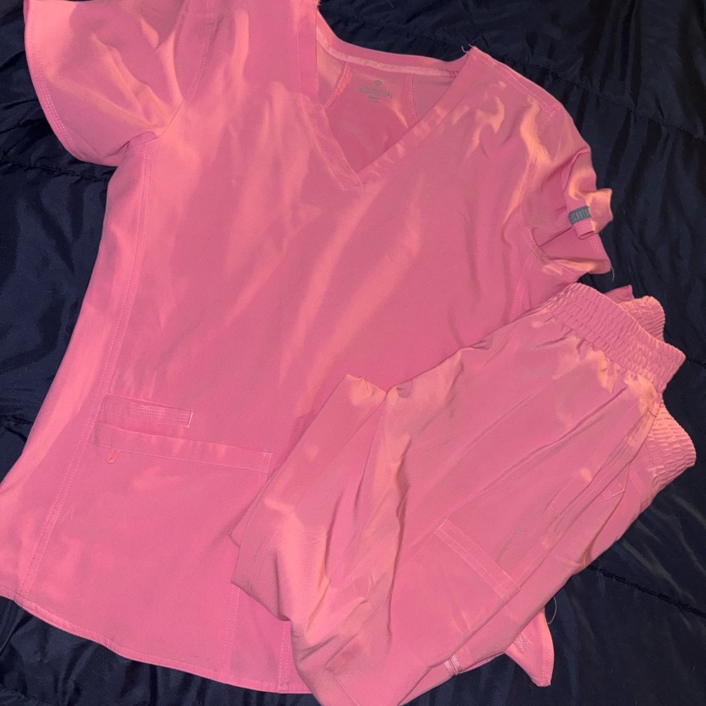 Med Couture Pink Scrub Set